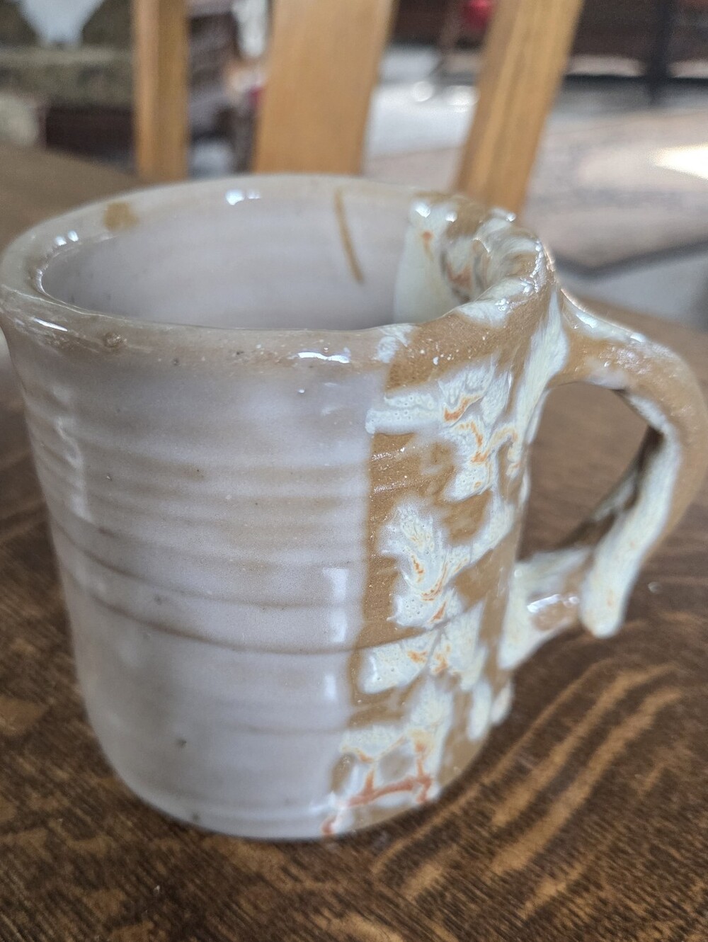 Rare Coffee Lovers' Gray and Cream Speckled Stackable Coffee Mug/Cup Set (4) - Picture 10 of 16